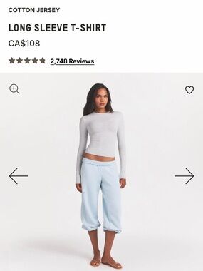 Oatmeal Long Sleeve Cotton Jersey Top